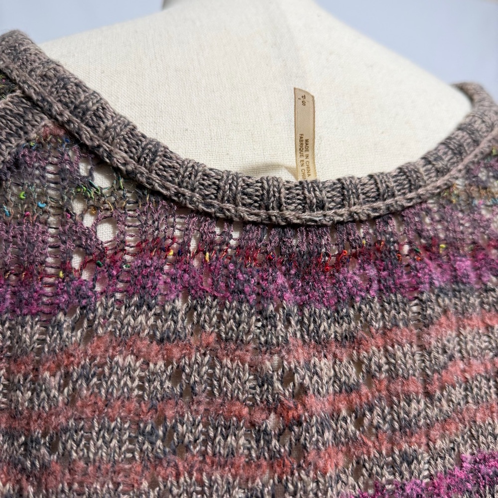 Free People โข Lost In The Forest Pullover Sweater Faded Rose S ASO Violet Harmon - Picture 6 of 10
